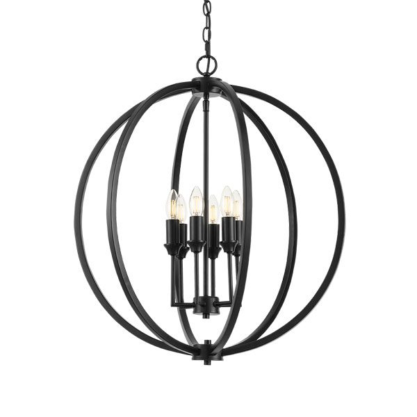 Kendall 6 Light Black Pendant