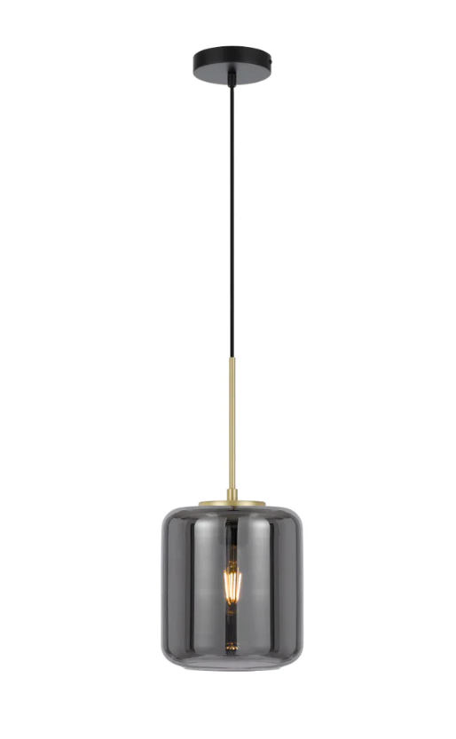 Telbix Korova Small Glass Pendant lights Smoke glass