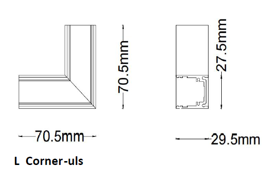 L Corner Dimensions