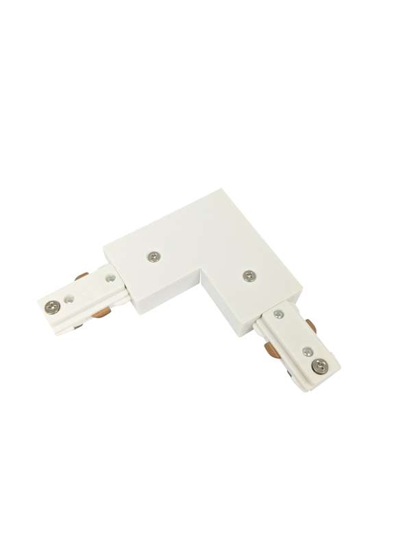 Ailia Track - Single Circuit L Joiner - White