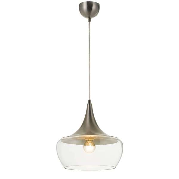 Telbix Lighting Landy Nickel/Clear Pendant Light