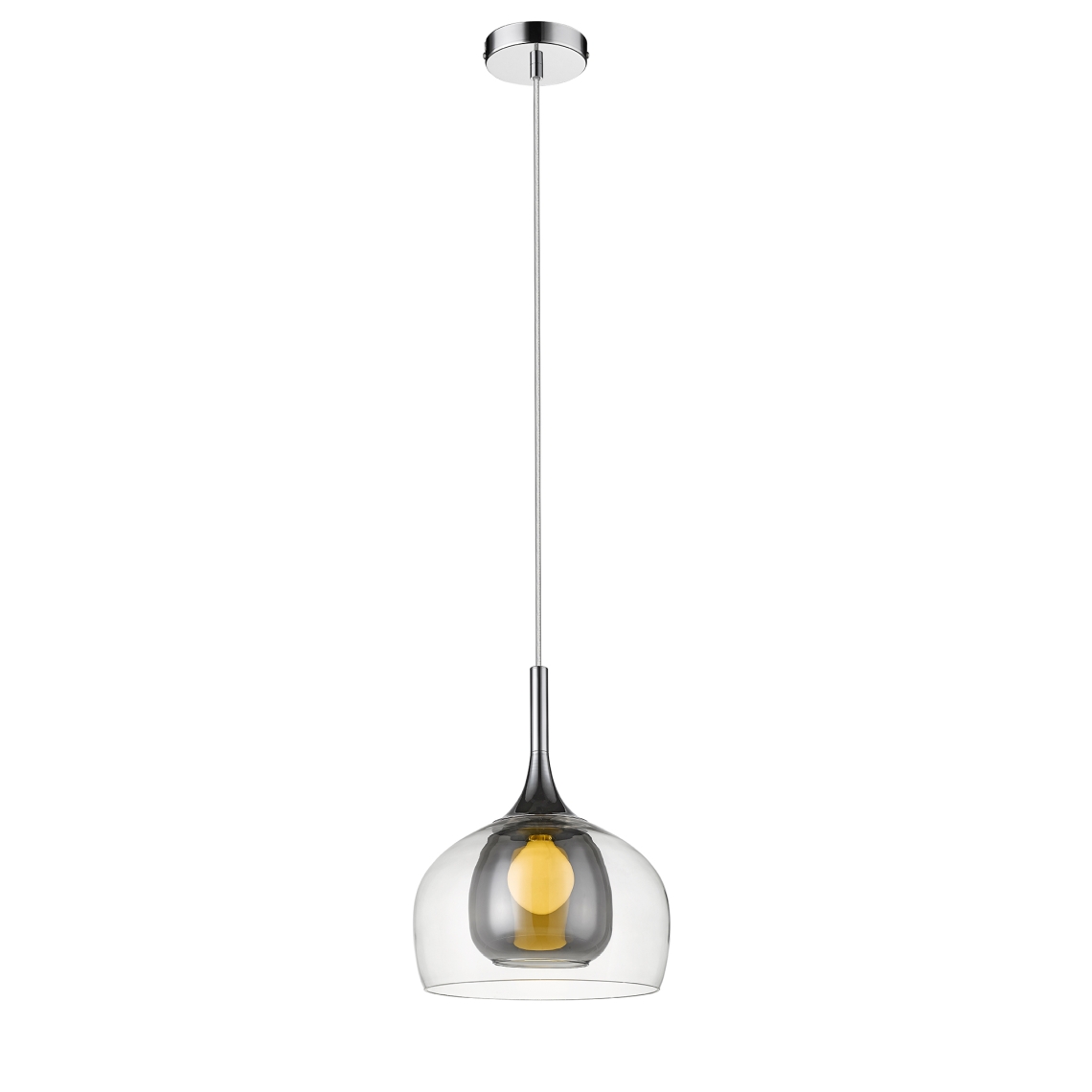Ailia Imports Lodge Large 1LT Pendant Smoke/Clear