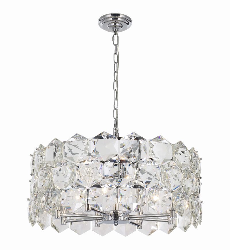 Ailia Imports - Louise 8 Light Crystal Chandelier