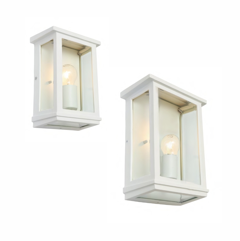 Cougar Lighting Madrid White Coach Light - group