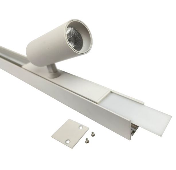 Magnetic Track cover plates - White - assembly image