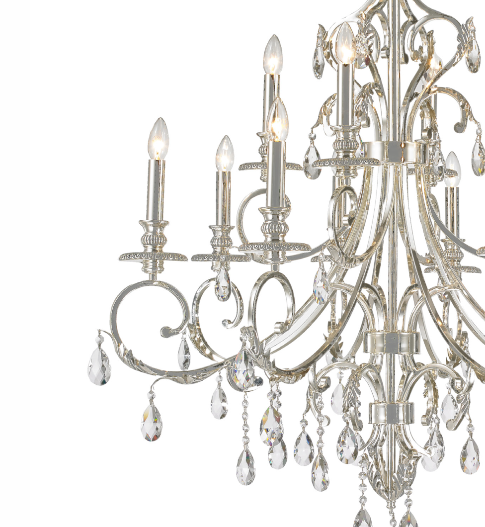 Ailia Imports Magnolia 12lt Chandelier close up