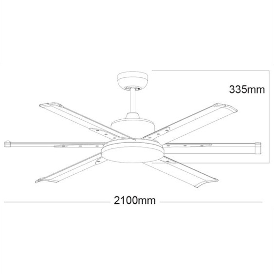 Martec Albatross Ceiling fan 84" Dimensions
