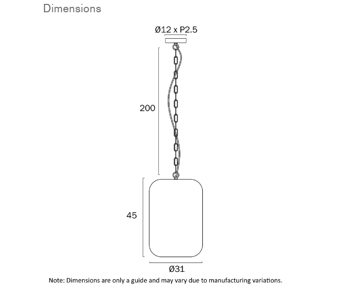 Telbix Lighting Masya Antique Brass Pendant Dimensions