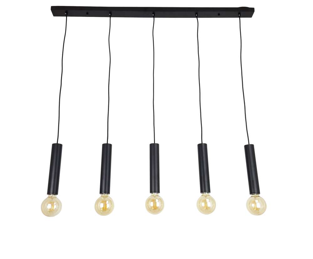 Metro 5 Light black bar pendant