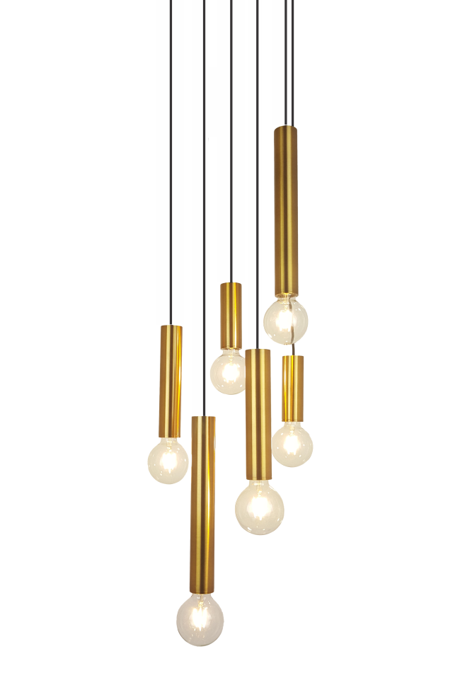 Metro 6 Light Pendant - Bronze