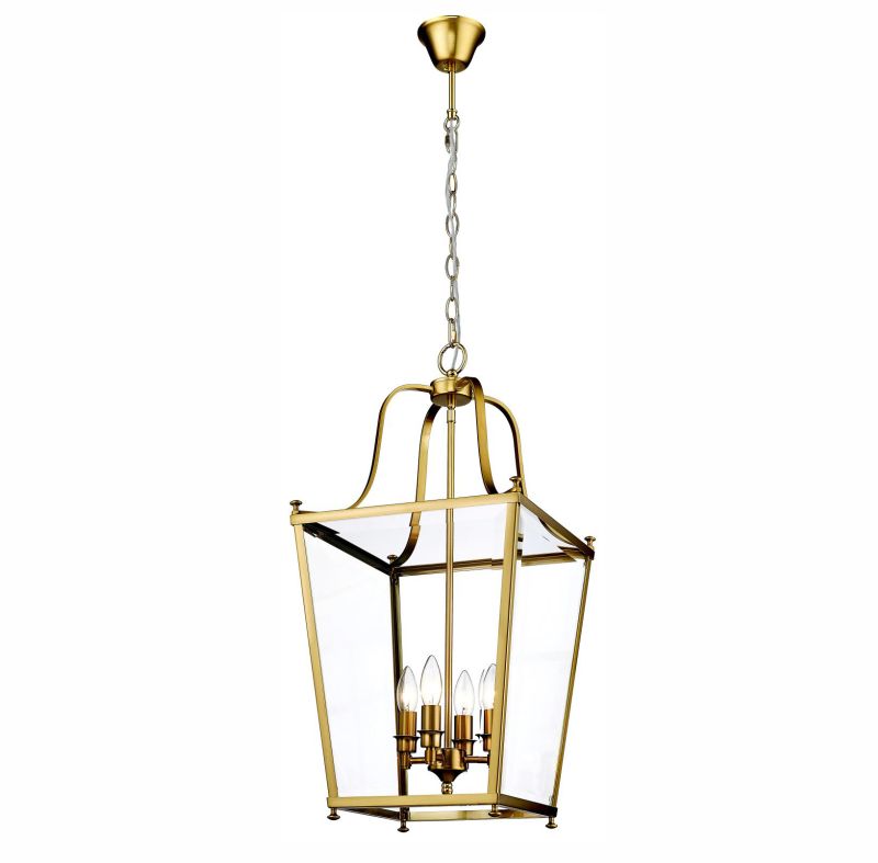 Lode Lighting Montana 4 Light Satin Brass Pendant - Full