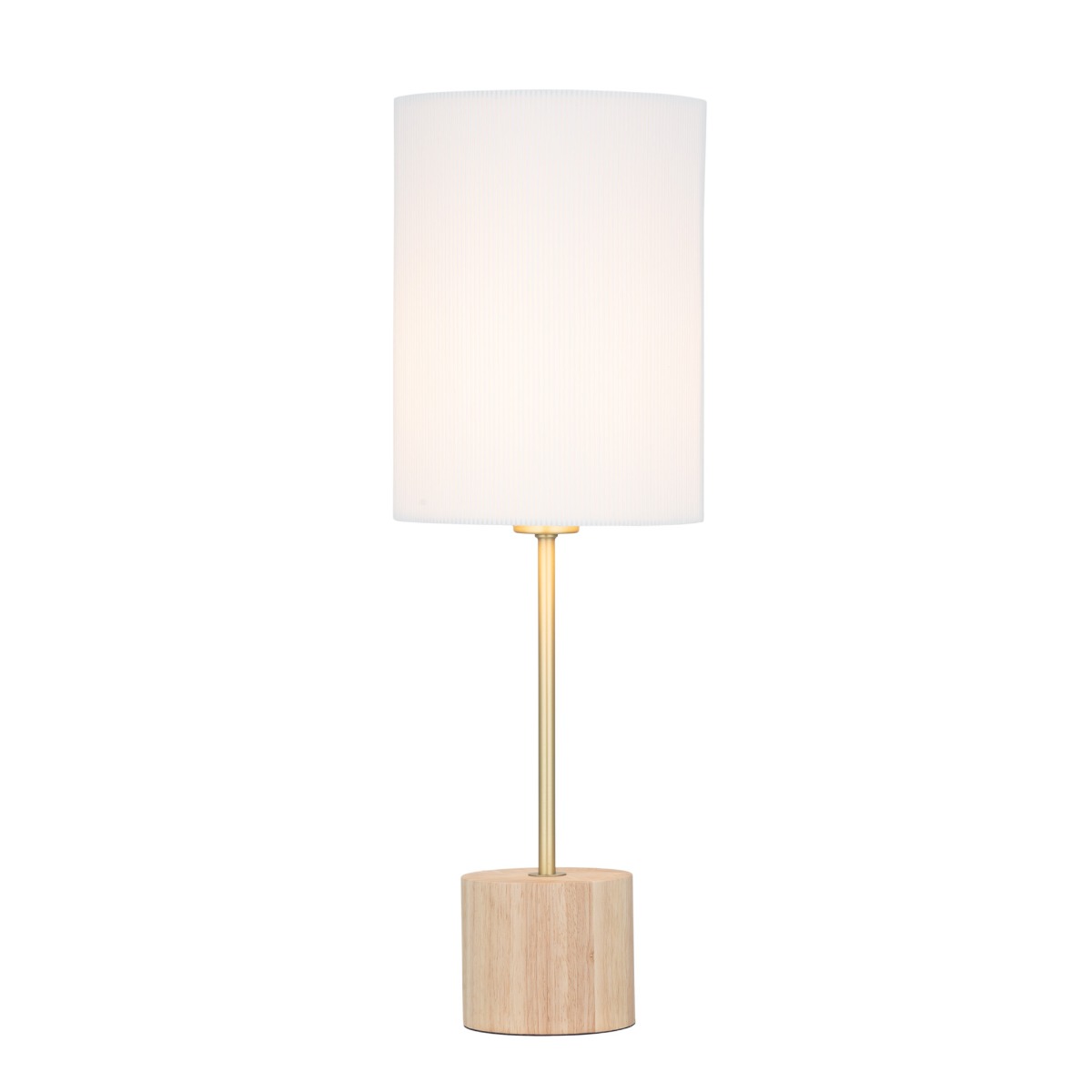 Mercator Flemington Table Lamp Timber Base / White shade