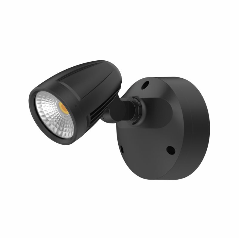 Domus Muro Eco Single Floodlight 10watt CCT - Black 25070