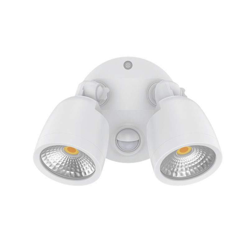 Domus Muro Eco Double Floodlight 20watt CCT with sensor - White 25075