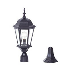 MX7391 Yarra Small Black Post Top - Pillar Mount