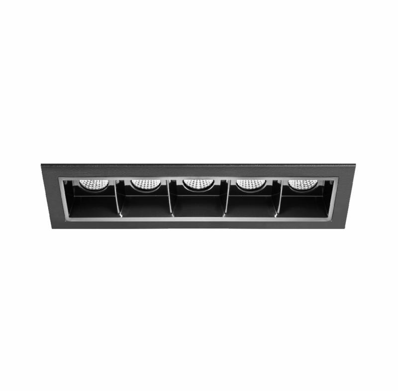 Unios Node 5 - 10watt LED Rectangular downlight - Black