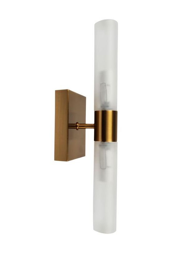 Ailia Imports Odette 2 Light Wall Light - Brushed Brass 