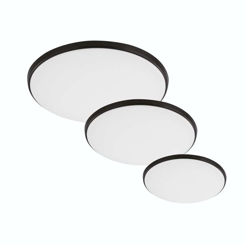 Eglo Ollie LED Oyster Lights - Black Trim