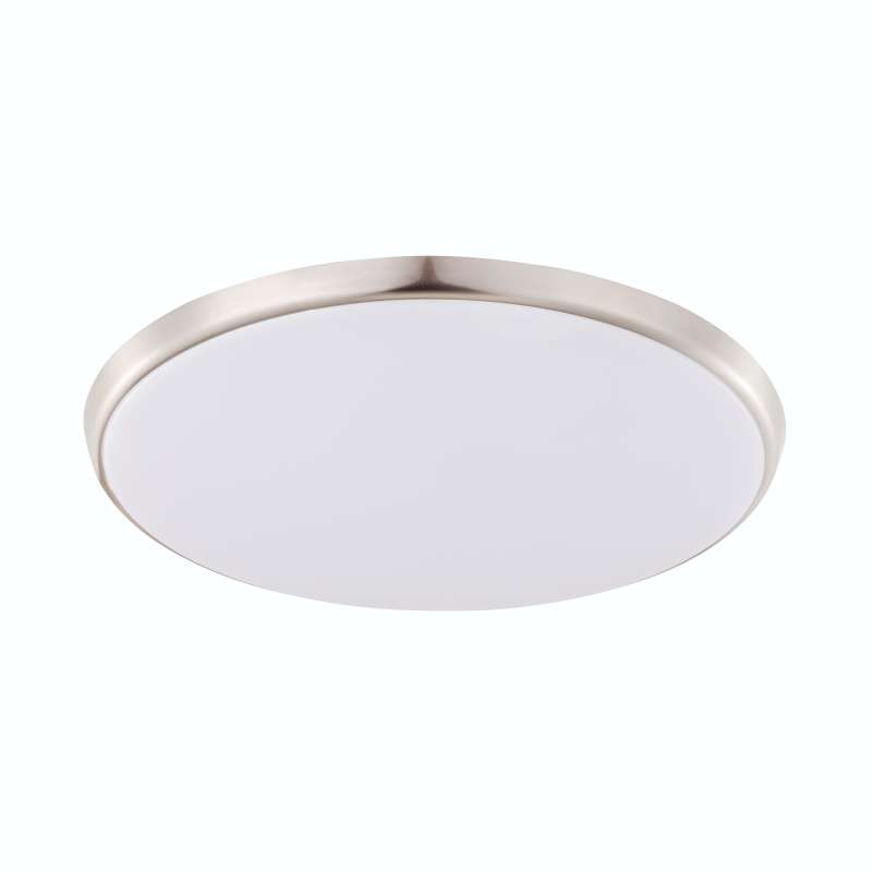 Eglo Ollie Round LED Oyster Lights - Satin Nickel 203699