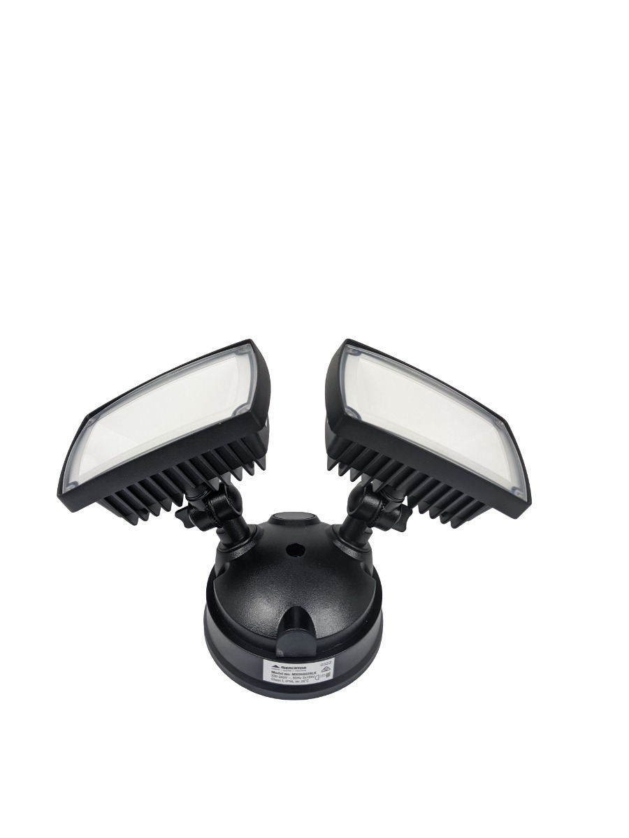 Mercator Onyx LED Flood Light - Twin (No Sensor) top view
