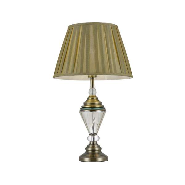 Telbix Lighting Oxford Antique Brass Table Lamp 