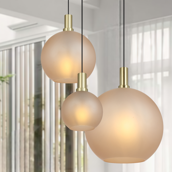 Telbix Lighting Patino Amber Pendant Group Lifestyle Image
