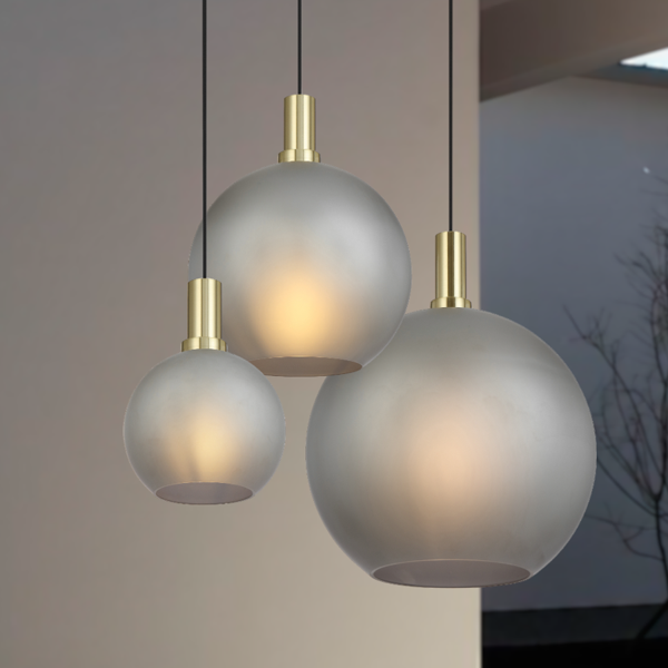 Telbix Lighting Patino Smoke Pendants All Sizes Lifestyle Image