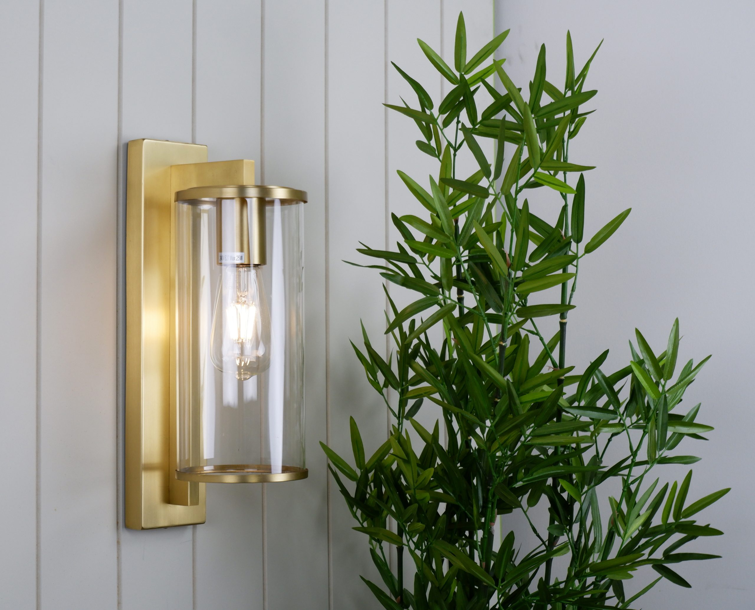 Telbix Lighting Perova Solid Brass Exterior Wall Light