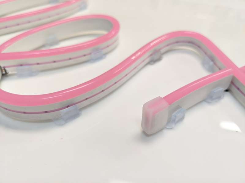 Flexi Neon LED Strip Lighting - Plastic Mounting bracket - example