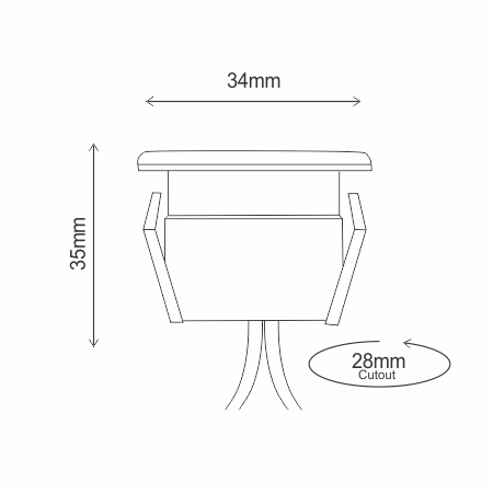 Lumenesk Point Step Light 304SS - Size
