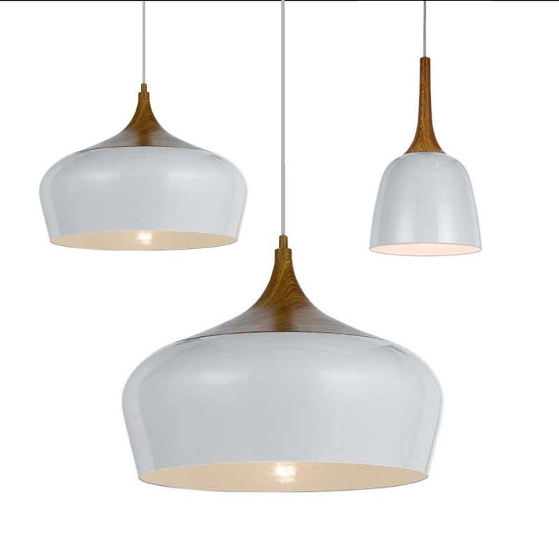 Telbix Polk White / Timber Pendant Lights