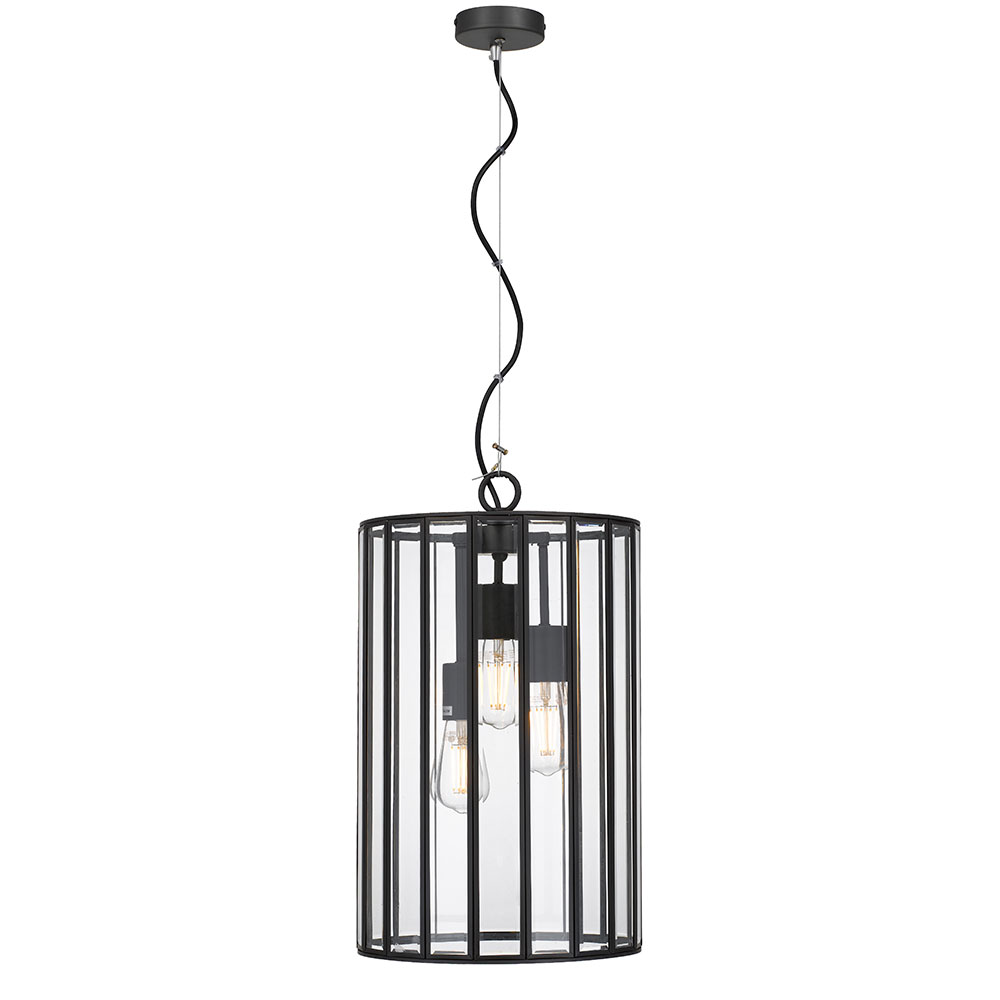 Telbix Pratt Black Pendant light Pratt PE30