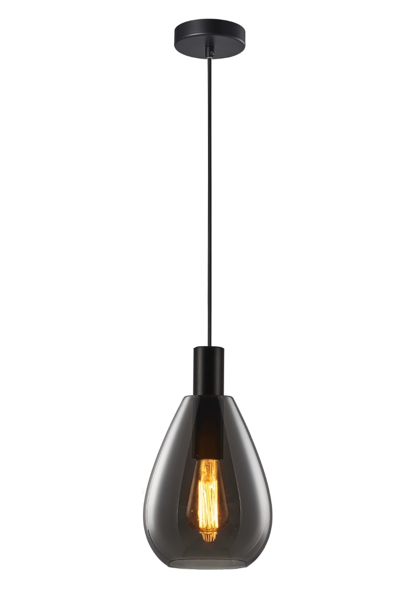 Ailia Imports - Premier 1lt Pendant light - Smoke