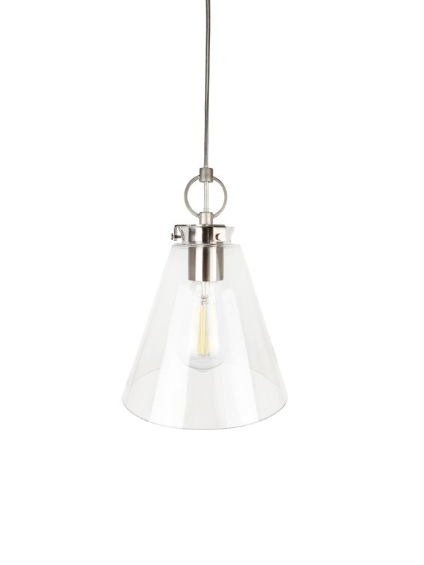 Ailia Imports Quest 1 Light pendant - Satin Chrome