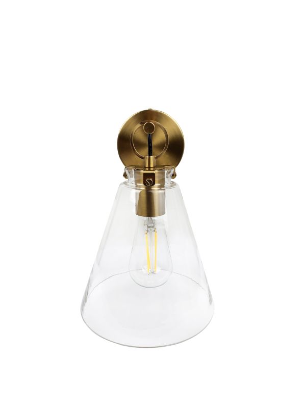 Ailia Imports - Quest 1lt Wall Light - Brushed Brass