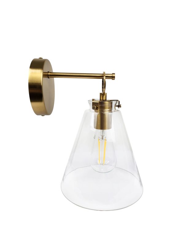 Ailia Imports - Quest 1lt Wall Light - Brushed Brass side