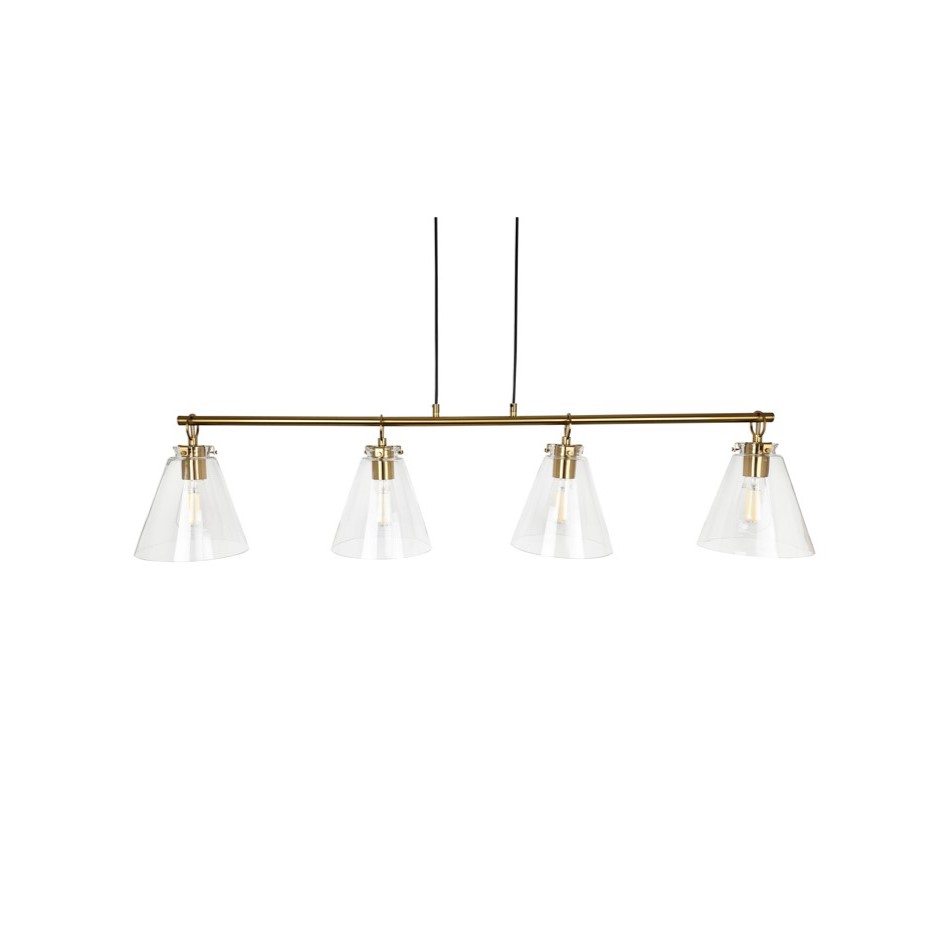 Ailia Imports Quest 4 Light Pendant Brushed Brass