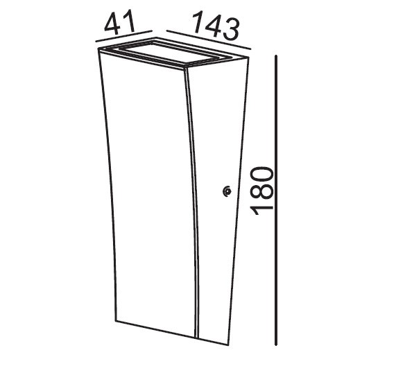 Radius 6watt Down LED Wall Light - Size
