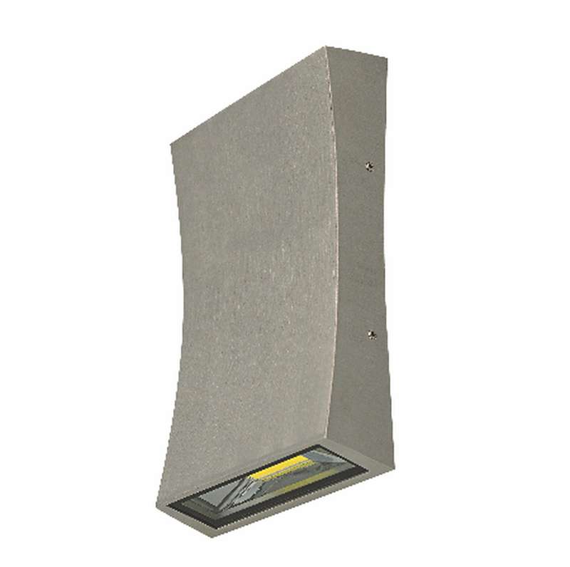 Radius 2x6watt LED Wall Light - Brushed Aluminium