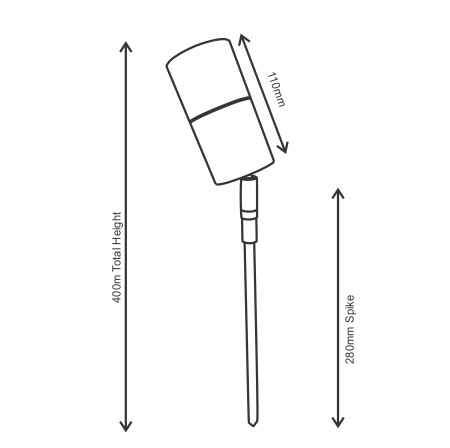 Rico 316SS Garden Spike size