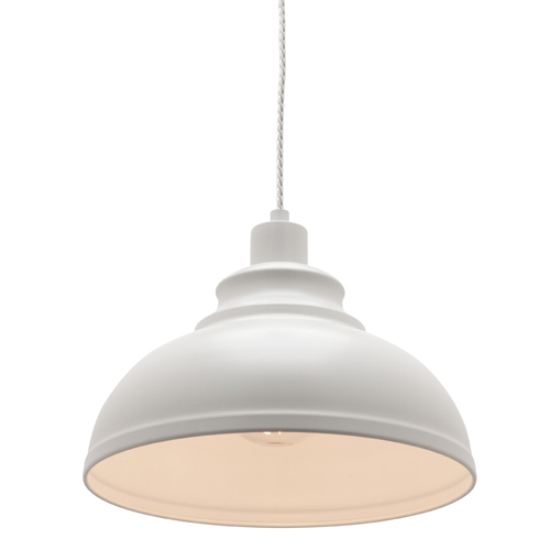 Risto 1 Light White Pendant - Cougar