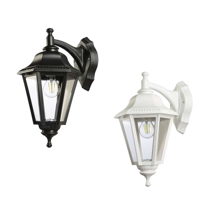 Roman Poly Carbonate Black & White Coach Lights