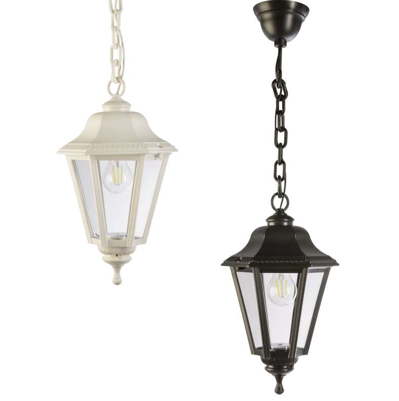 Roman Coach Light Pendant - Black & White