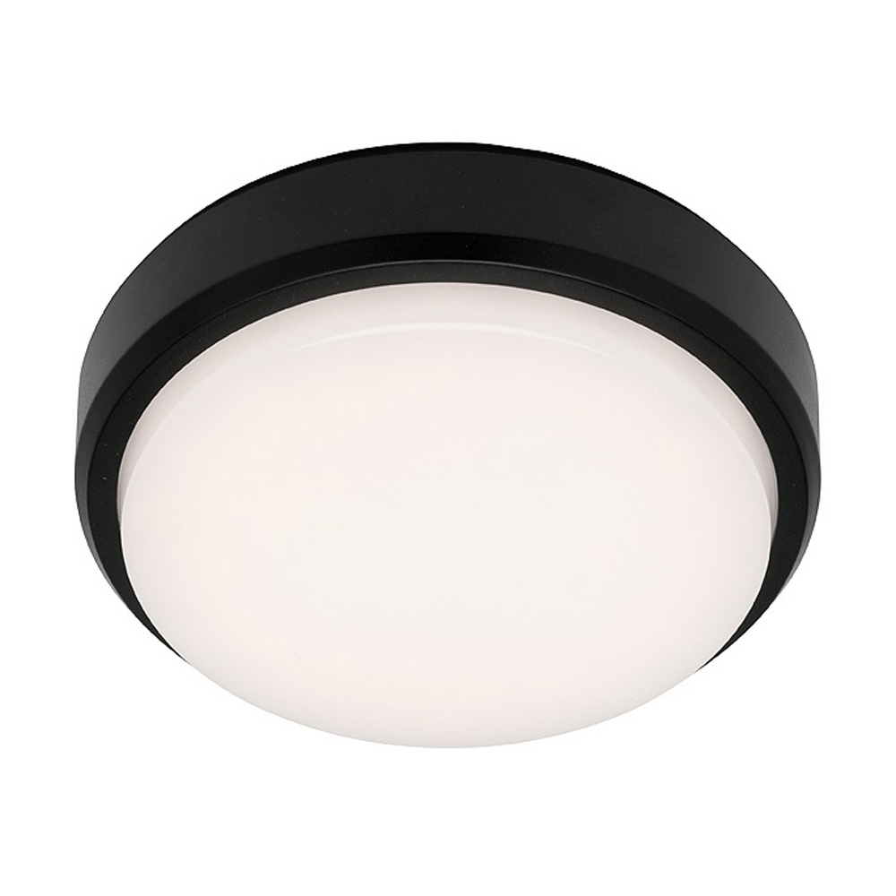 Martec Cove Round Black Bunker Light