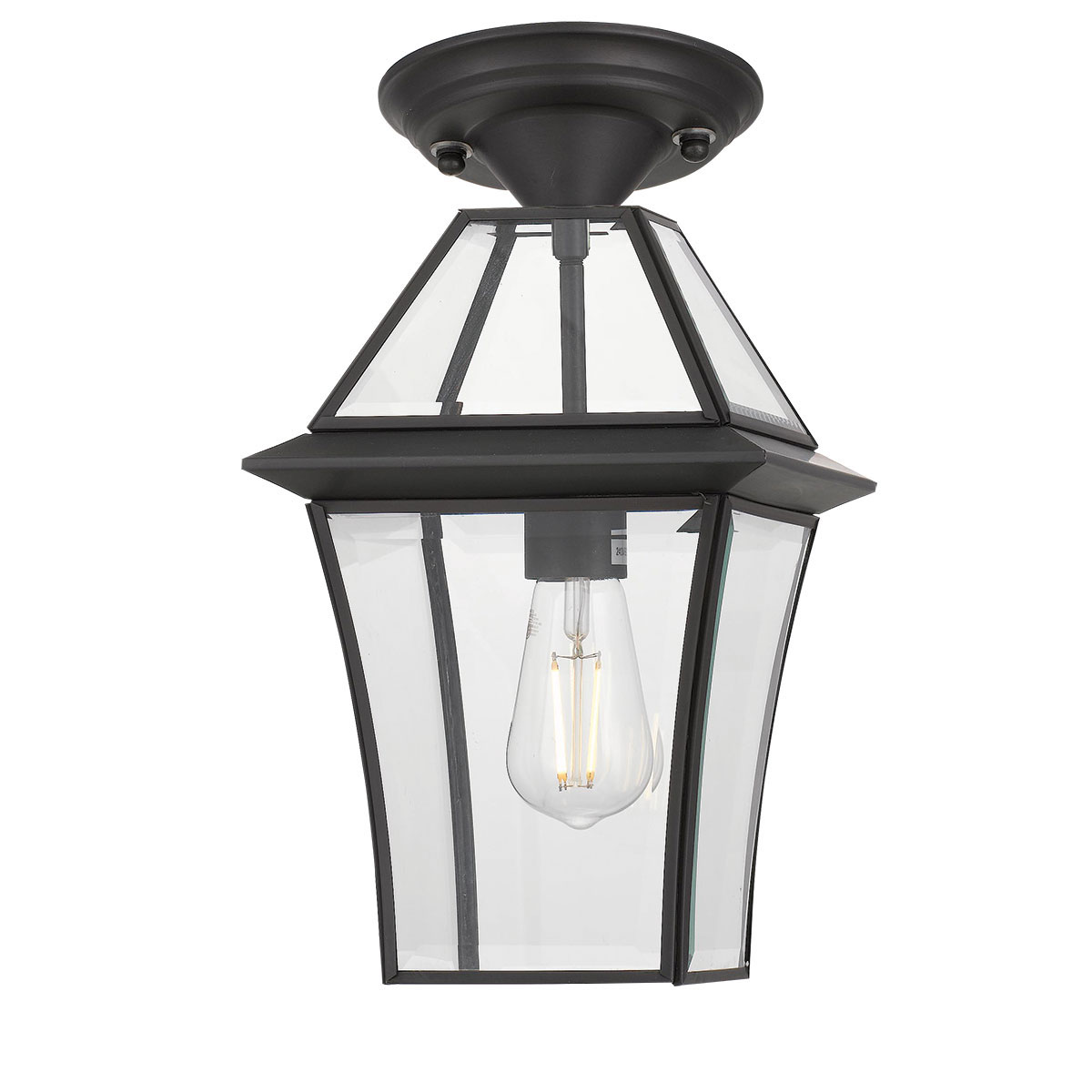 Telbix Rye Black Coach Pendant - Rye PE20 as Close to ceiling