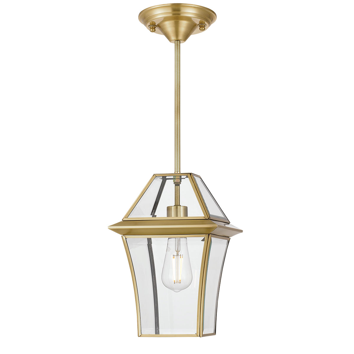 Telbix Rye Brass Pendant light - PE20 Brass with Rod