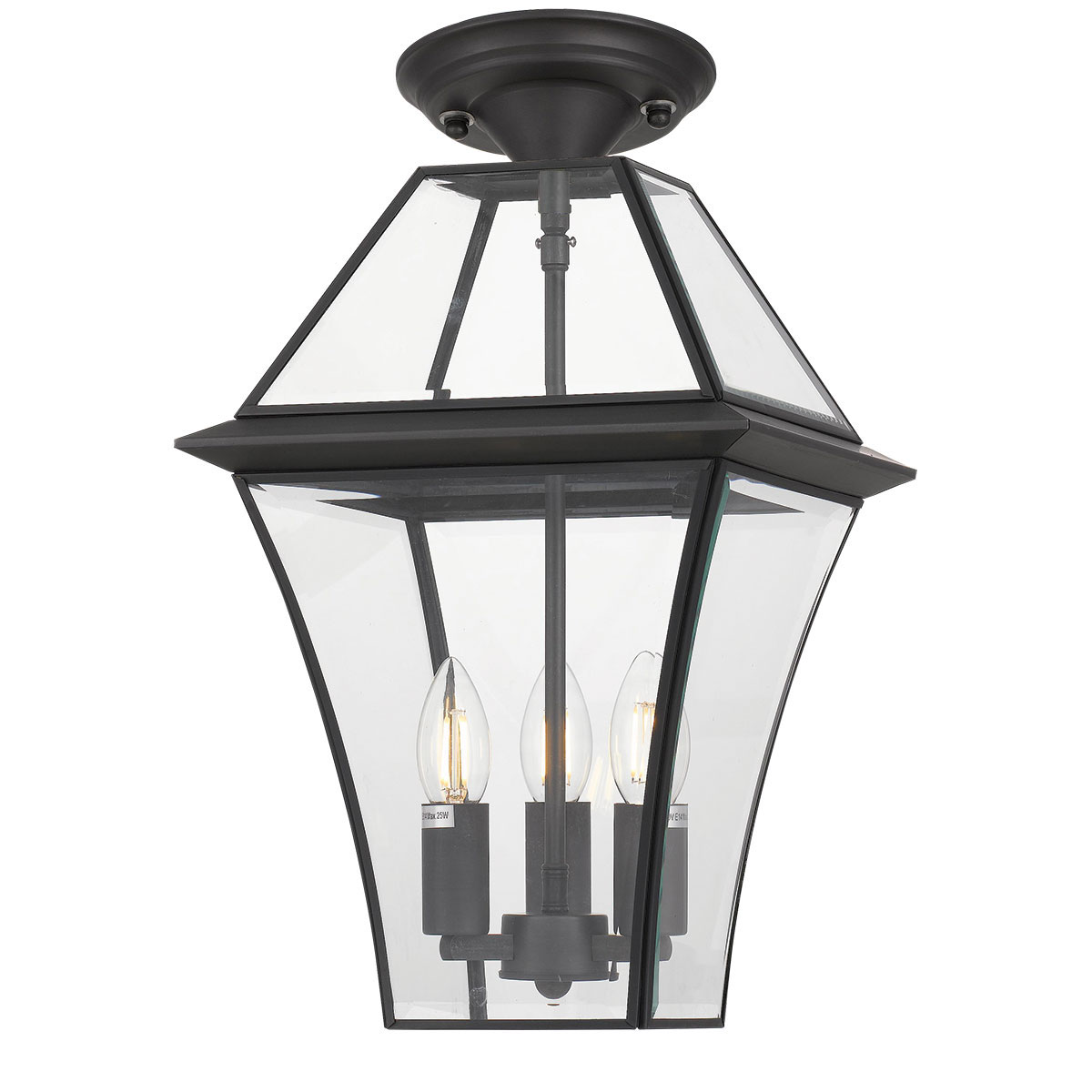 Telbix Rye Black Coach Pendant - Rye PE27 BLK as Close to ceiling