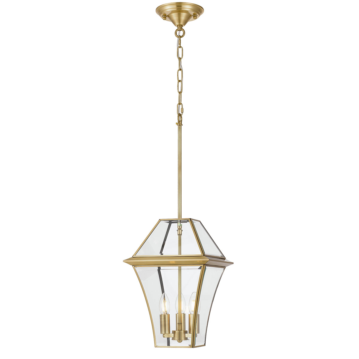 Telbix Rye Brass Pendant light - PE27 Brass Rod and Chain