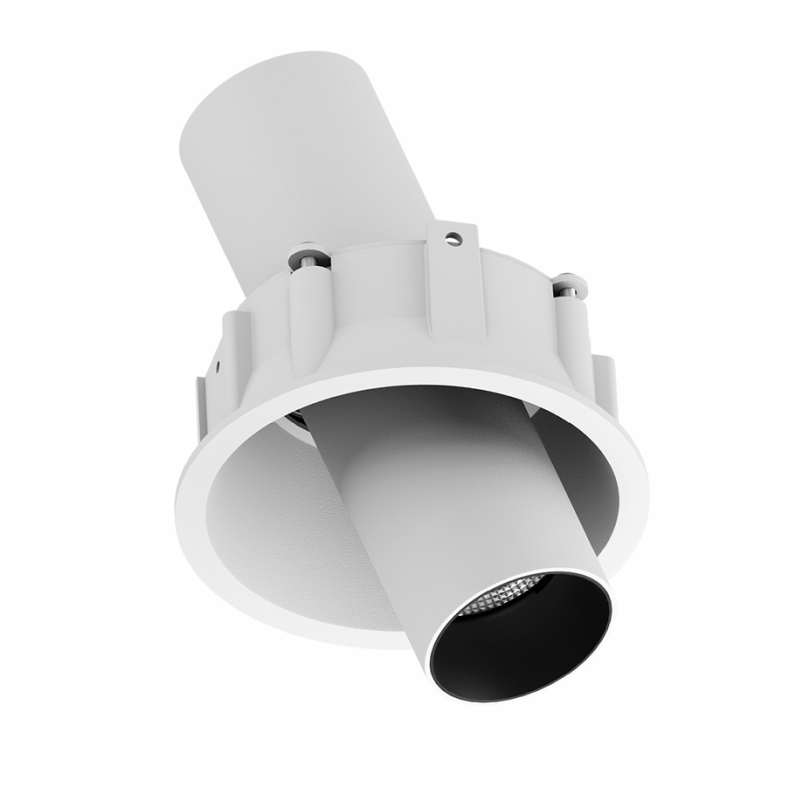 Unios Shift Out 13watt LED Downlight - All White with Black Baffle