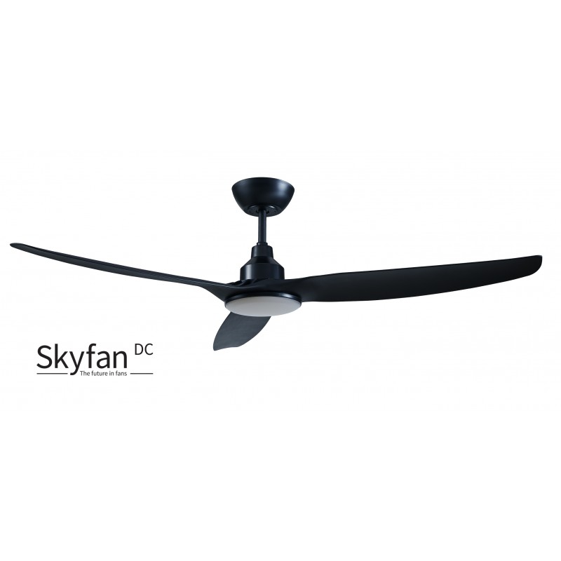 Ventair Skyfan DC Black with LED Light Ceiling Fan - 1500mm